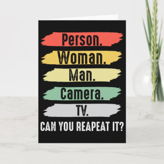 Person. Woman. Man. Camera. Tv Vintage Funny Polit Kaart