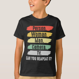 Person. Woman. Man. Camera. Tv Vintage Funny Polit T-shirt