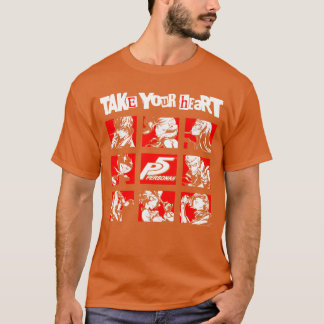 Persona 5ake Your Heart Karakter Grid RPG Video G T-shirt
