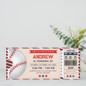 Persona Baseball ticket verjaardag Kaart (Staand voorkant)