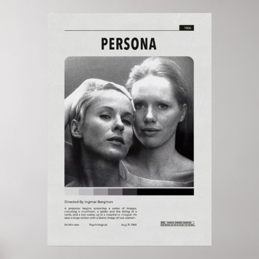 Persona Movie Minimalist Persona Ingmar Be Poster (Voorkant)