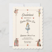 personages Alice in Onederland Verjaardag Kaart (Voorkant)