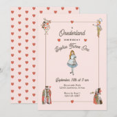  personages Alice in Onederland Verjaardag Kaart (Voorkant / Achterkant)