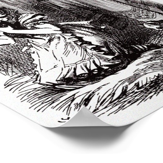 personages uit Alice in Wonderland Poster (Hoek)