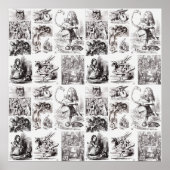 personages uit Alice in Wonderland Poster (Voorkant)