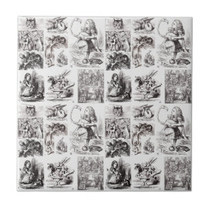  personages uit Alice in Wonderland Tegeltje
