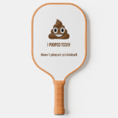 PersonaIized I Pooped Today Smiling Poo Emoji Pickleball Paddle (Voorkant)