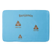 PersonaIized ik heb vandaag Poo Emoji gepoold op b Badmat (Voorkant)