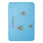 PersonaIized ik heb vandaag Poo Emoji gepoold op b Badmat (Voorkant Verticaal)