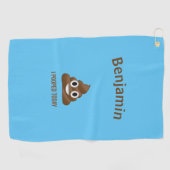 PersonaIized ik heb vandaag Poo Emoji gepoold op b Golfhanddoek (Horizontaal)