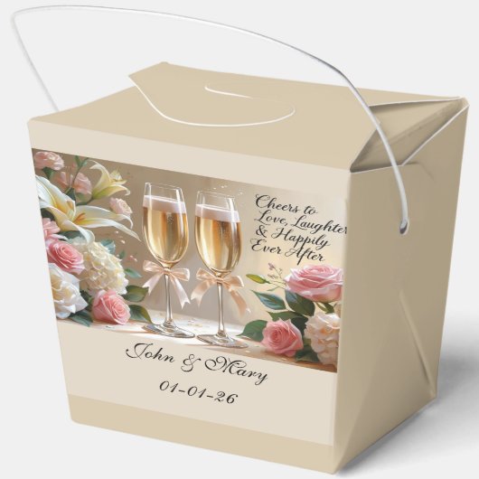Personakised Wedding Favor Box Bedankdoosjes (Achterkant)