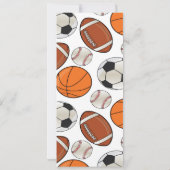 Personal All Stars Sports Ticket Verjaardag Kaart (Achterkant)