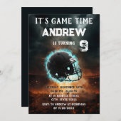 Personal American Football Invitation Kaart (Voorkant / Achterkant)