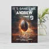 Personal American Football Invitation Kaart (Staand voorkant)