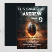 Personal American Football Invitation Kaart (Voorkant / Achterkant)