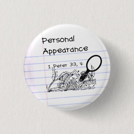 Personal Apperanceee pinnn Ronde Button 3,2 Cm (Voorkant)