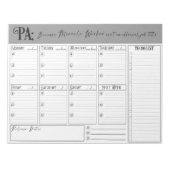 Personal Assistant Planner Notitieblok (Voorkant)