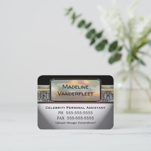 Personal Assistant Professional Round Edge Cool Visitekaartje (Staand voorkant)