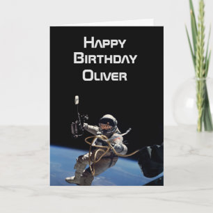 Personal Astronaut Space Walk Birthday Kaart