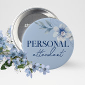 Personal Attendant Blue Vrijgezellenfeest Button