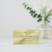 Personal Attorney en golden justice logo Visitekaartje (Staand voorkant)