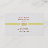 Personal Attorney en golden justice logo Visitekaartje (Achterkant)