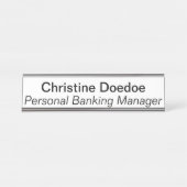 Personal Banking Manager White Bureau Naambordje (Voorkant)