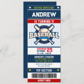 Personal Baseball Sports moderne ticketstijl Kaart (Voorkant / Achterkant)