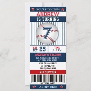 Personal Baseball Sports Ticket Stijl voor jongen Kaart