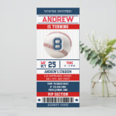 Personal Baseball Sports Ticket Stijl voor jongen Kaart (Staand voorkant)