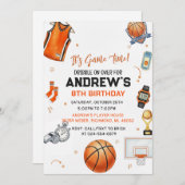 Personal Basketball Birthday card for boy Kaart (Voorkant / Achterkant)