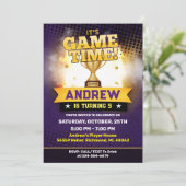 Personal Basketball Birthday Invitation Sport Kaart (Staand voorkant)