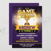 Personal Basketball Birthday Invitation Sport Kaart (Voorkant / Achterkant)