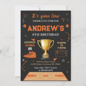 Personal Basketball Birthday Invitation Template Kaart (Voorkant)