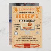 Personal Basketball Birthday with Photo Kaart (Voorkant / Achterkant)