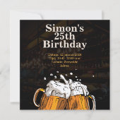 Personal Birthday invitation beer Kaart (Voorkant)