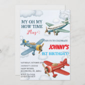 Personal Boy 1st Airplane kind Verjaardag Kaart (Voorkant / Achterkant)