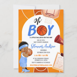 Personal boy sport Basketbal Baby shower Kaart