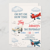 Personal Boy Time vliegt eerste verjaardag Kaart (Voorkant / Achterkant)