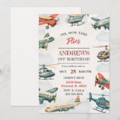 Personal Boy Time vliegt eerste verjaardag voor ki Kaart (Voorkant / Achterkant)