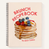 Personal Brunch Recipe Book met Illustratie Notitieboek (Voorkant)