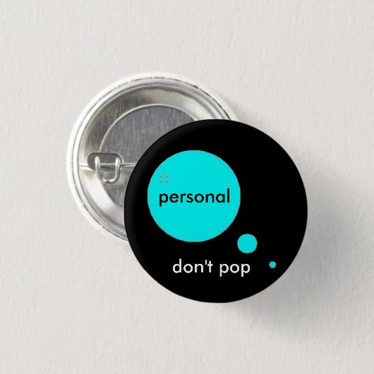 Personal Bubble Button (Voorkant /achterkant)