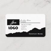 Personal business card with QR code Black & White Visitekaartje (Achterkant)