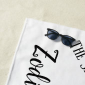 Personal Capricorn de Zee Goat Zodiac Strandlaken (In situ)