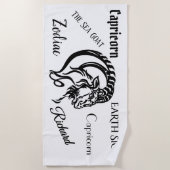 Personal Capricorn de Zee Goat Zodiac Strandlaken (Voorkant)