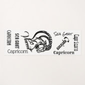 Personal Capricorn de Zee Goat Zodiac Yogamat (Voorkant (horizontaal))