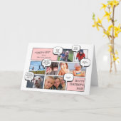 Personal Cartoon Strip Photo Moederdag Card Kaart (Gele Bloem)