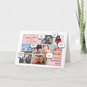 Personal Cartoon Strip Photo Moederdag Card Kaart