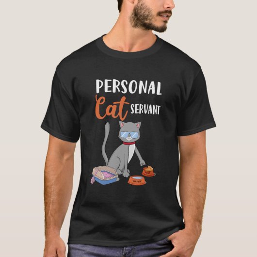 Personal Cat Servant Cat T-shirt (Voorkant)