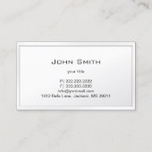 Personal Chef Catering Elegant Wit Lijst Visitekaartje (Achterkant)